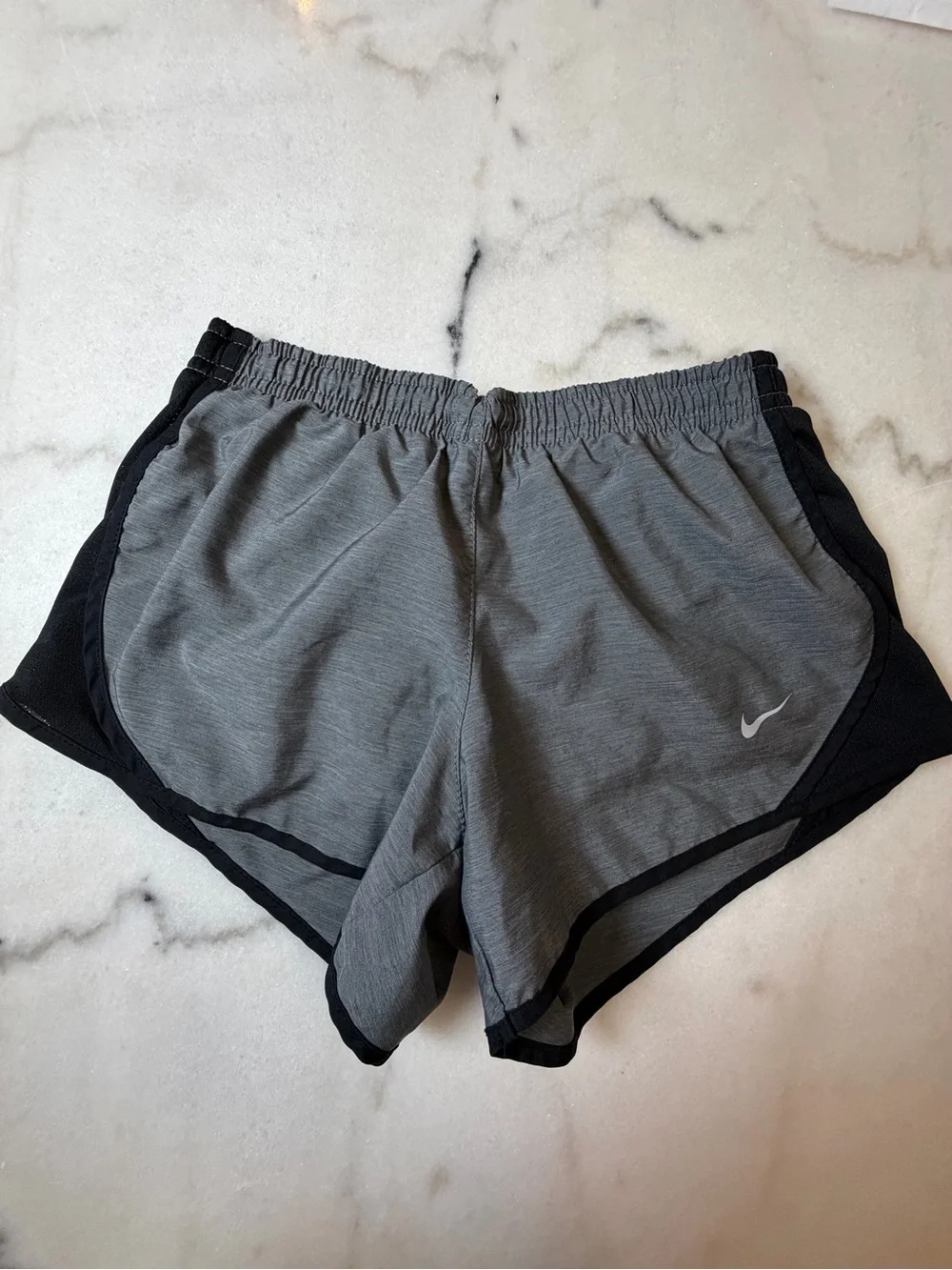 Nike Gray and Black Girls' Athletic Shorts